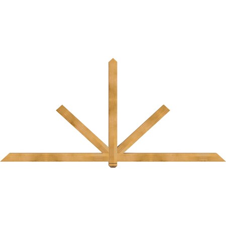 Ekena Millwork Kennewick Rough Sawn Timber Gable Bracket, Western Red Cedar, 108"W x 49"H x 4"D x 4"F, 11/12 Pitch GBW108X49X0404KEN00RWR